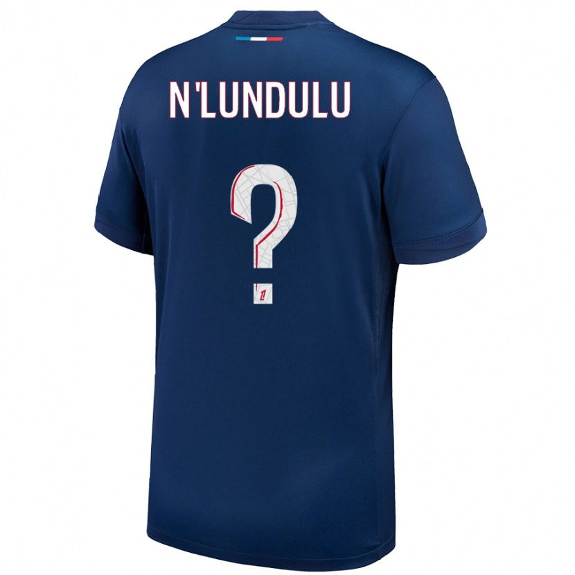 Danxen Dětské Gaël N'lundulu #0 Námořnická Modrá Bílá Domů Hráčské Dresy 2024/25 Dres