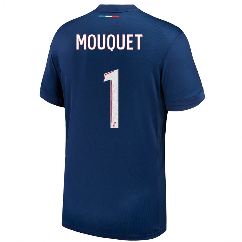 Danxen Dětské Louis Mouquet #1 Námořnická Modrá Bílá Domů Hráčské Dresy 2024/25 Dres