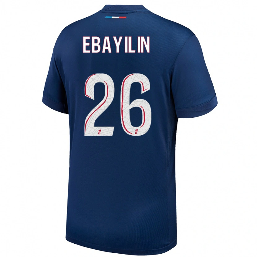 Danxen Dětské Anaïs Ebayilin #26 Námořnická Modrá Bílá Domů Hráčské Dresy 2024/25 Dres