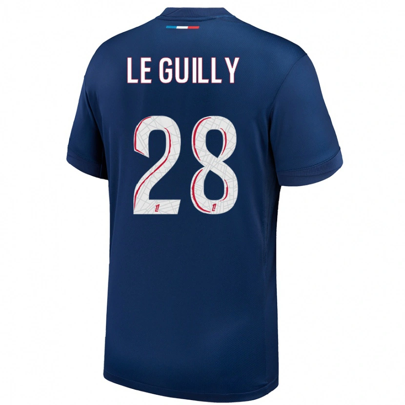 Danxen Dětské Jade Le Guilly #28 Námořnická Modrá Bílá Domů Hráčské Dresy 2024/25 Dres