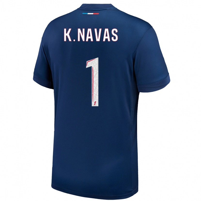 Danxen Dětské Keylor Navas #1 Námořnická Modrá Bílá Domů Hráčské Dresy 2024/25 Dres