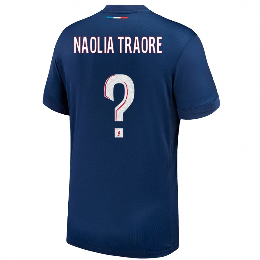 Danxen Dětské Naolia Traore #0 Námořnická Modrá Bílá Domů Hráčské Dresy 2024/25 Dres