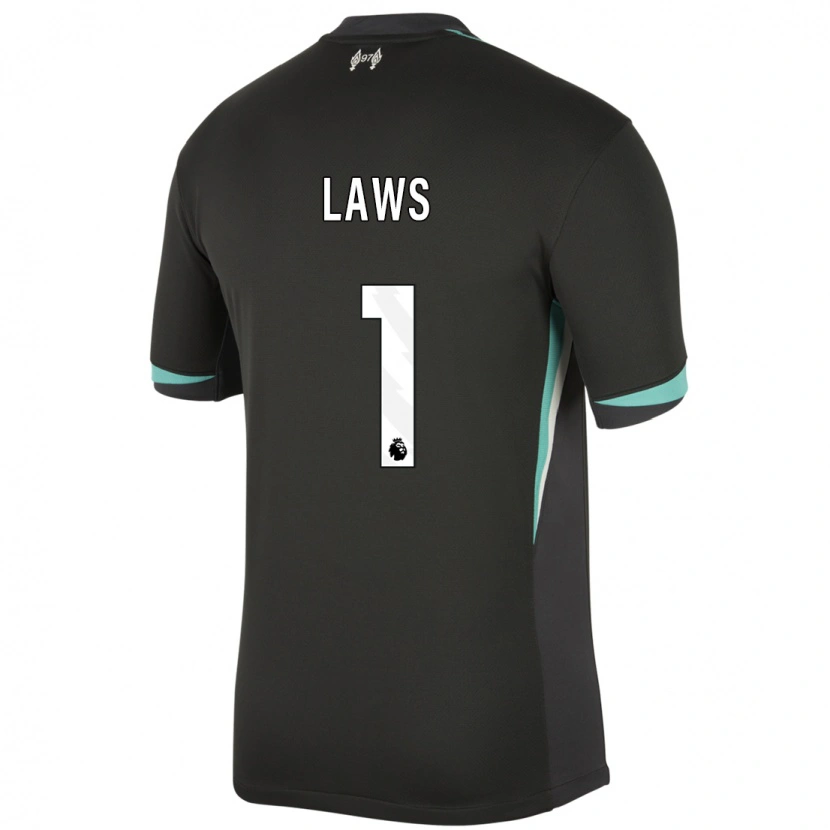 Danxen Dětské Rachael Laws #1 Černá Antracitově Bílá Daleko Hráčské Dresy 2024/25 Dres