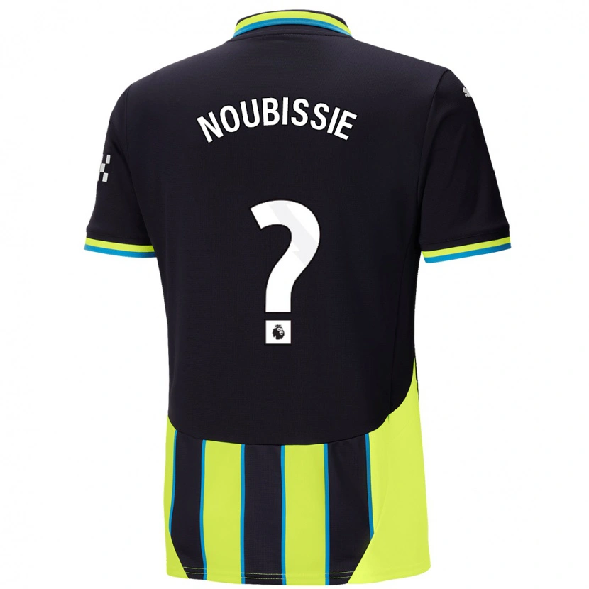 Danxen Dětské Tyrese Noubissie #0 Modrá Žlutá Daleko Hráčské Dresy 2024/25 Dres