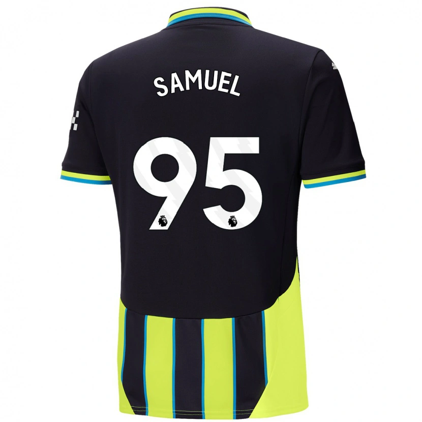 Danxen Dětské Lakyle Samuel #95 Modrá Žlutá Daleko Hráčské Dresy 2024/25 Dres