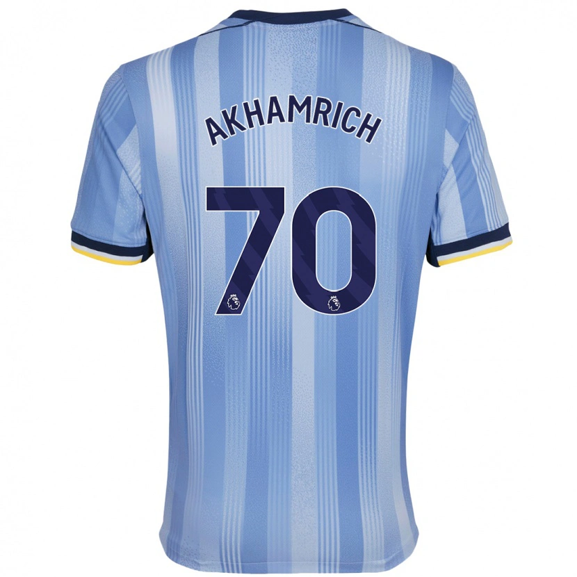 Danxen Dětské Yusuf Akhamrich #70 Světle Modrá Daleko Hráčské Dresy 2024/25 Dres