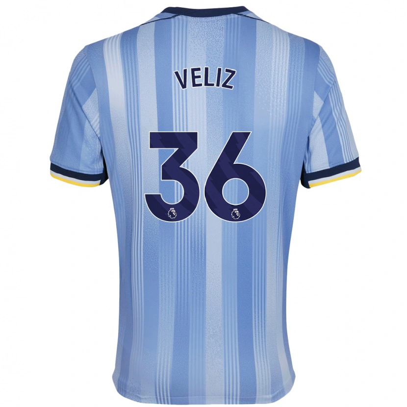 Danxen Dětské Alejo Véliz #36 Světle Modrá Daleko Hráčské Dresy 2024/25 Dres