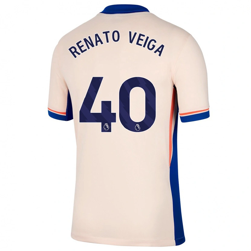 Danxen Dětské Renato Veiga #40 Světle Béžová Daleko Hráčské Dresy 2024/25 Dres