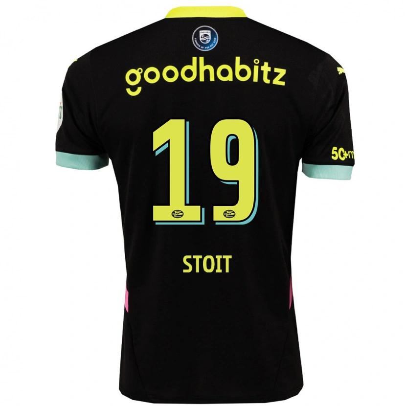 Danxen Dětské Fleur Stoit #19 Černá Žlutá Daleko Hráčské Dresy 2024/25 Dres