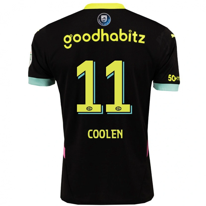 Danxen Dětské Nadia Coolen #11 Černá Žlutá Daleko Hráčské Dresy 2024/25 Dres