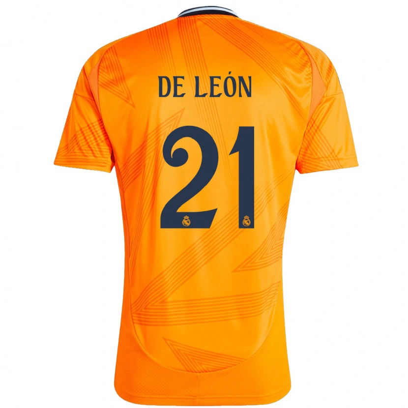 Danxen Dětské Jeremy De León #21 Pomerančový Daleko Hráčské Dresy 2024/25 Dres