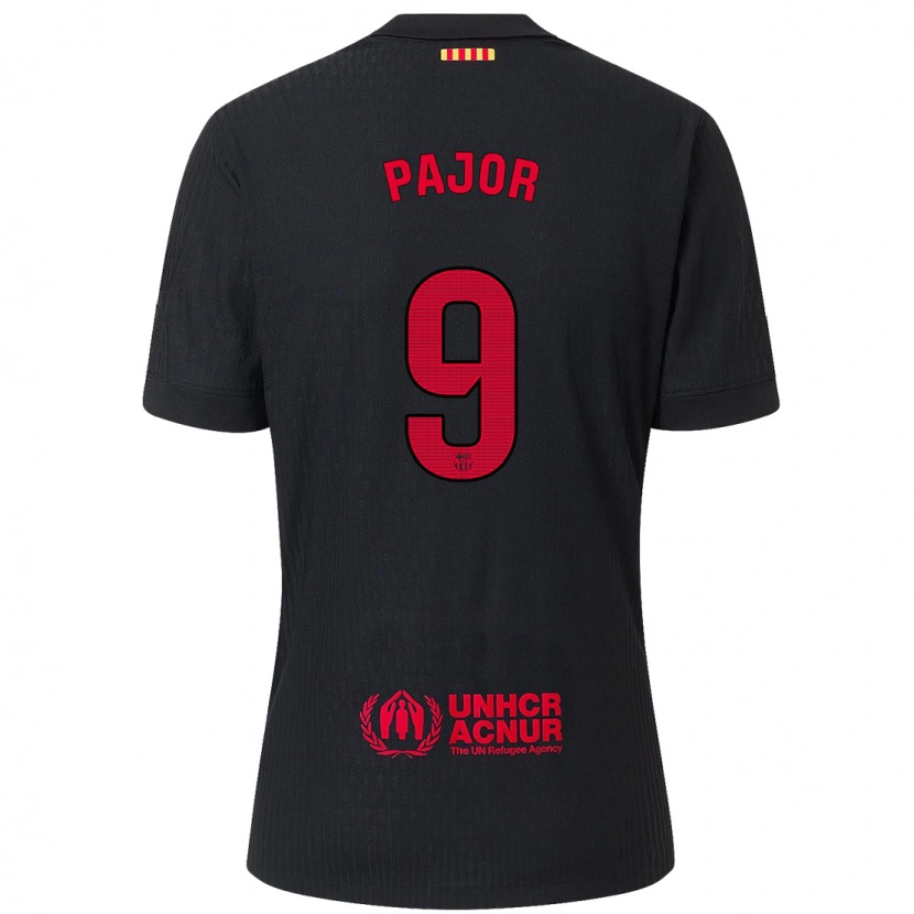 Danxen Dětské Ewa Pajor #9 Černá Červená Daleko Hráčské Dresy 2024/25 Dres