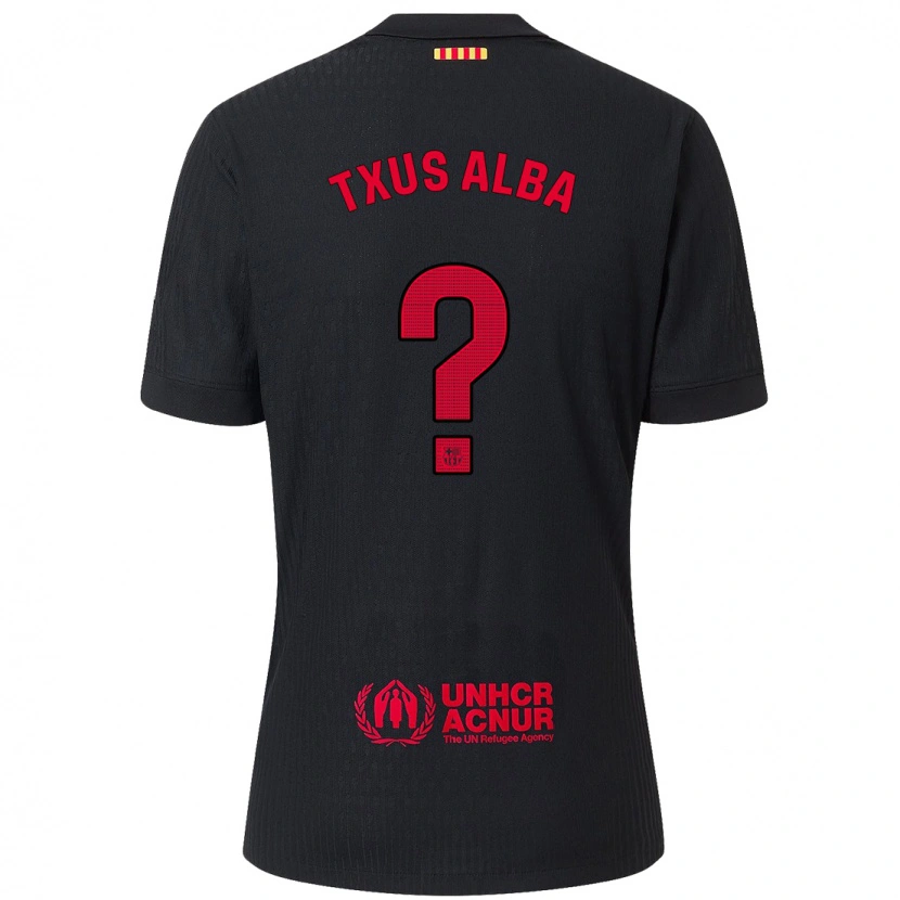 Danxen Dětské Txus Alba #0 Černá Červená Daleko Hráčské Dresy 2024/25 Dres