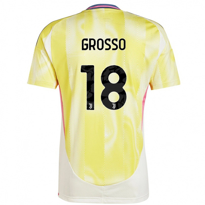 Danxen Dětské Filippo Grosso #18 Solární Žlutá Daleko Hráčské Dresy 2024/25 Dres