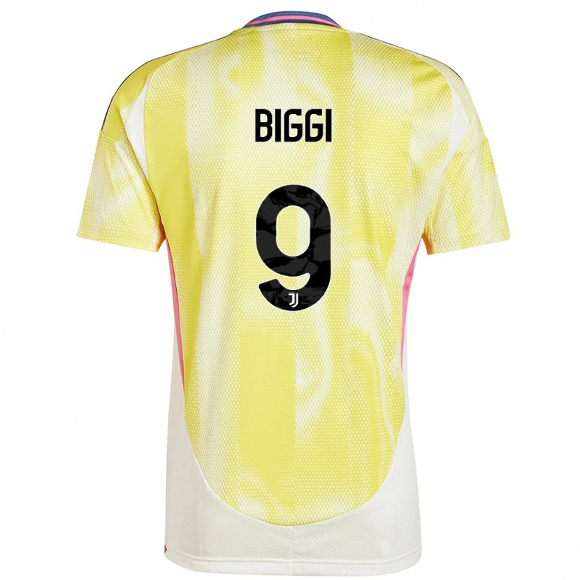 Danxen Dětské Silvano Biggi #9 Solární Žlutá Daleko Hráčské Dresy 2024/25 Dres