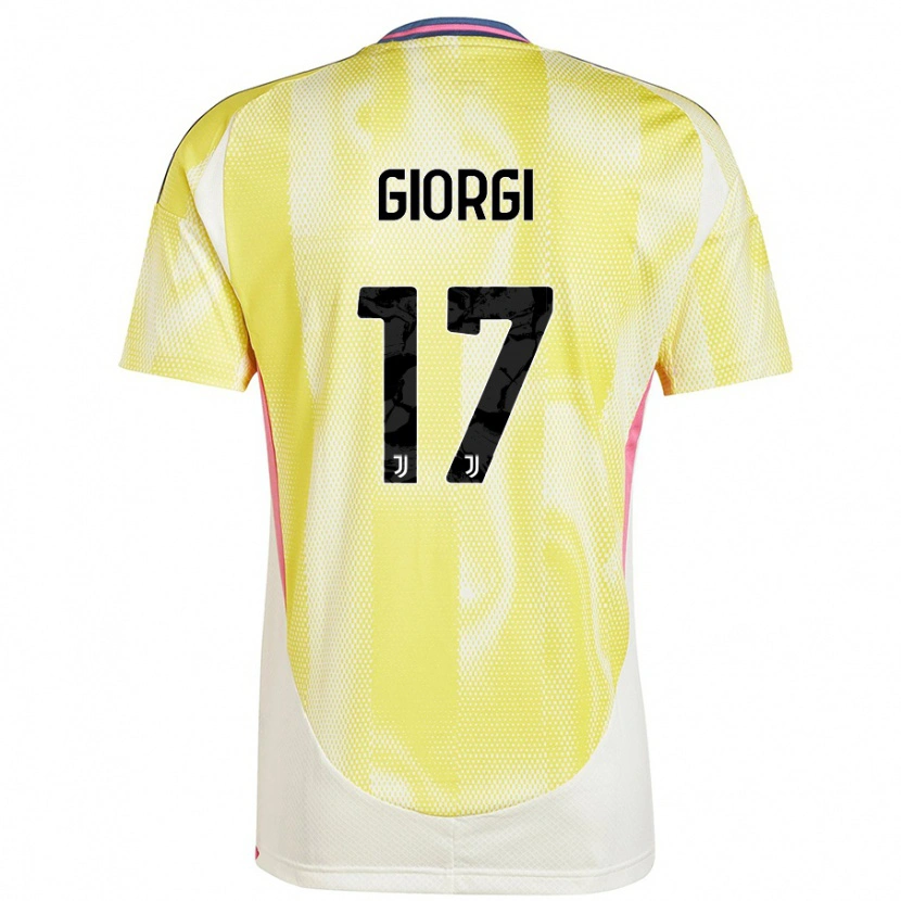 Danxen Dětské Lorenzo Giorgi #17 Solární Žlutá Daleko Hráčské Dresy 2024/25 Dres