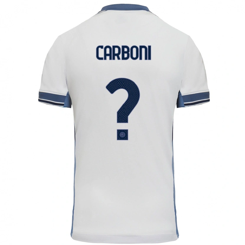 Danxen Dětské Franco Carboni #0 Bílá Šedá Daleko Hráčské Dresy 2024/25 Dres