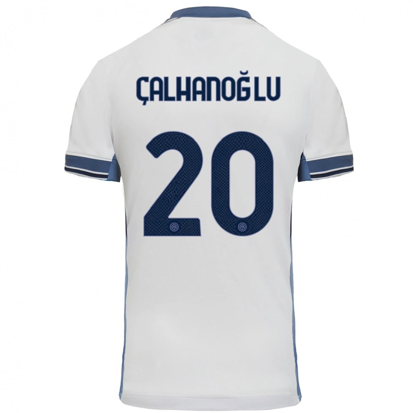 Danxen Dětské Hakan Çalhanoğlu #20 Bílá Šedá Daleko Hráčské Dresy 2024/25 Dres