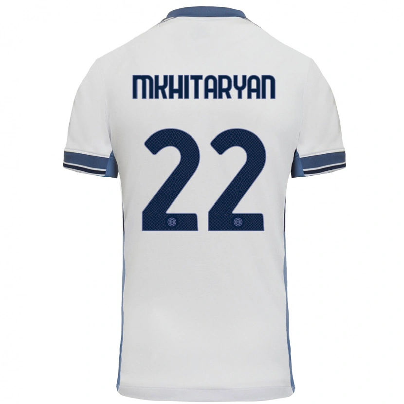 Danxen Dětské Henrikh Mkhitaryan #22 Bílá Šedá Daleko Hráčské Dresy 2024/25 Dres