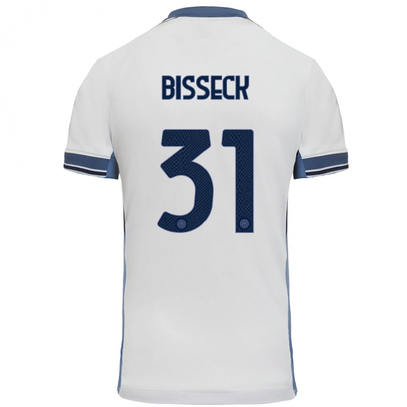 Danxen Dětské Yann Bisseck #31 Bílá Šedá Daleko Hráčské Dresy 2024/25 Dres