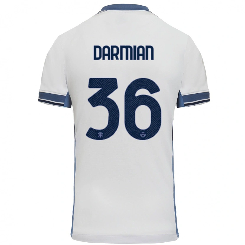 Danxen Dětské Matteo Darmian #36 Bílá Šedá Daleko Hráčské Dresy 2024/25 Dres