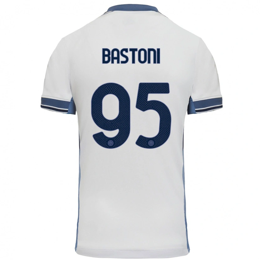 Danxen Dětské Alessandro Bastoni #95 Bílá Šedá Daleko Hráčské Dresy 2024/25 Dres