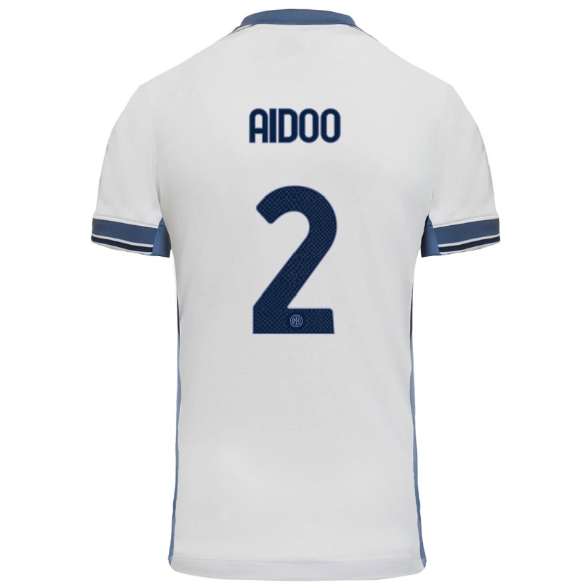 Danxen Dětské Mike Aidoo #2 Bílá Šedá Daleko Hráčské Dresy 2024/25 Dres