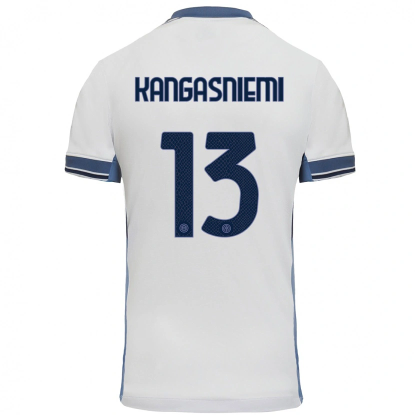 Danxen Dětské Ilari Kangasniemi #13 Bílá Šedá Daleko Hráčské Dresy 2024/25 Dres