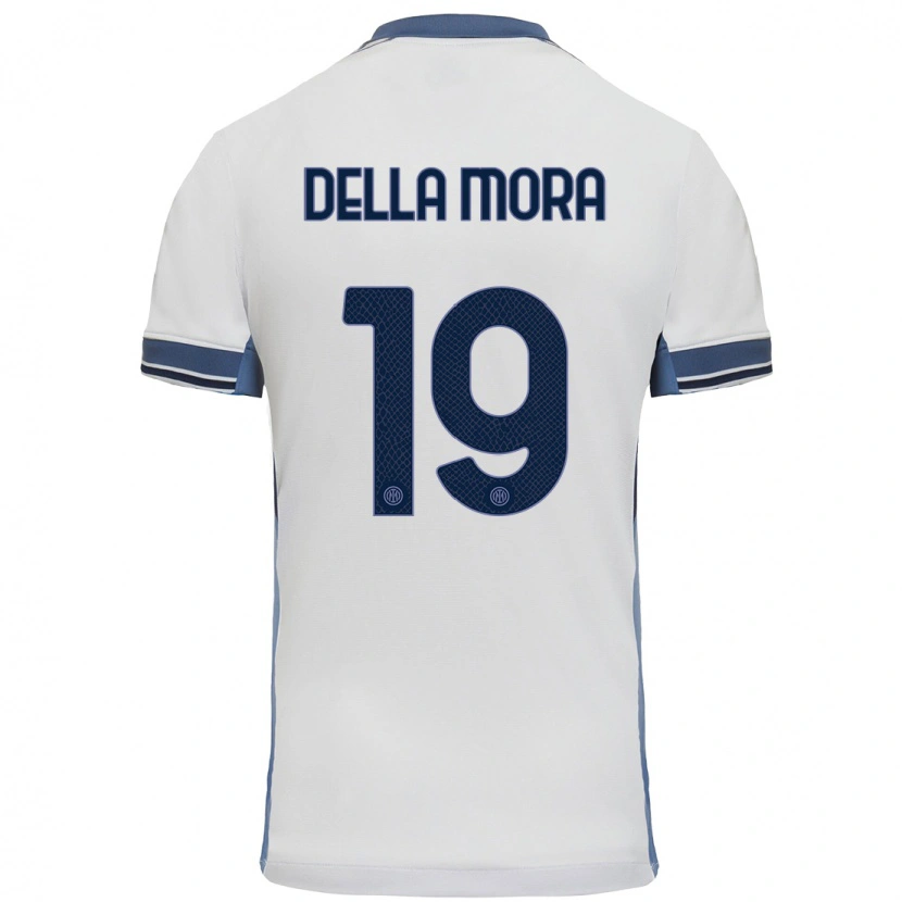 Danxen Dětské Tommaso Della Mora #19 Bílá Šedá Daleko Hráčské Dresy 2024/25 Dres