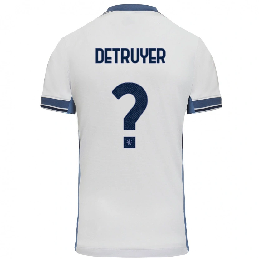 Danxen Dětské Marie Detruyer #0 Bílá Šedá Daleko Hráčské Dresy 2024/25 Dres