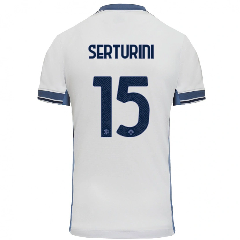 Danxen Dětské Annamaria Serturini #15 Bílá Šedá Daleko Hráčské Dresy 2024/25 Dres