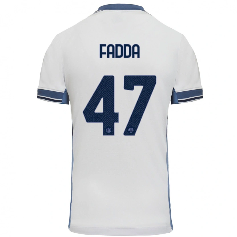 Danxen Dětské Paola Fadda #47 Bílá Šedá Daleko Hráčské Dresy 2024/25 Dres