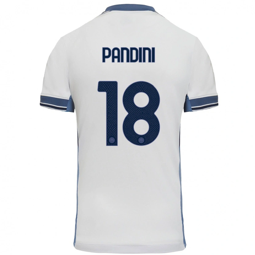 Danxen Dětské Marta Pandini #18 Bílá Šedá Daleko Hráčské Dresy 2024/25 Dres