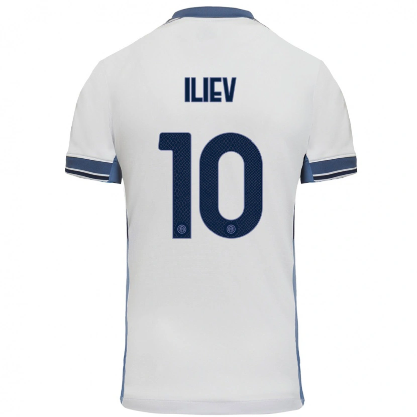 Danxen Dětské Nikola Iliev #10 Bílá Šedá Daleko Hráčské Dresy 2024/25 Dres