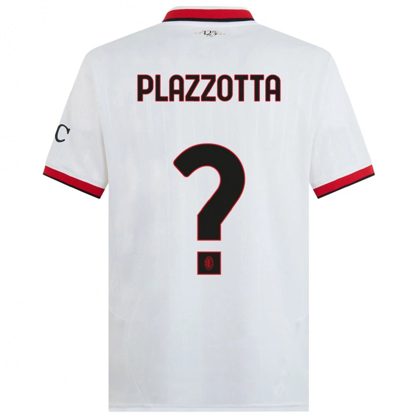 Danxen Dětské Filippo Plazzotta #0 Bílá Černá Červená Daleko Hráčské Dresy 2024/25 Dres