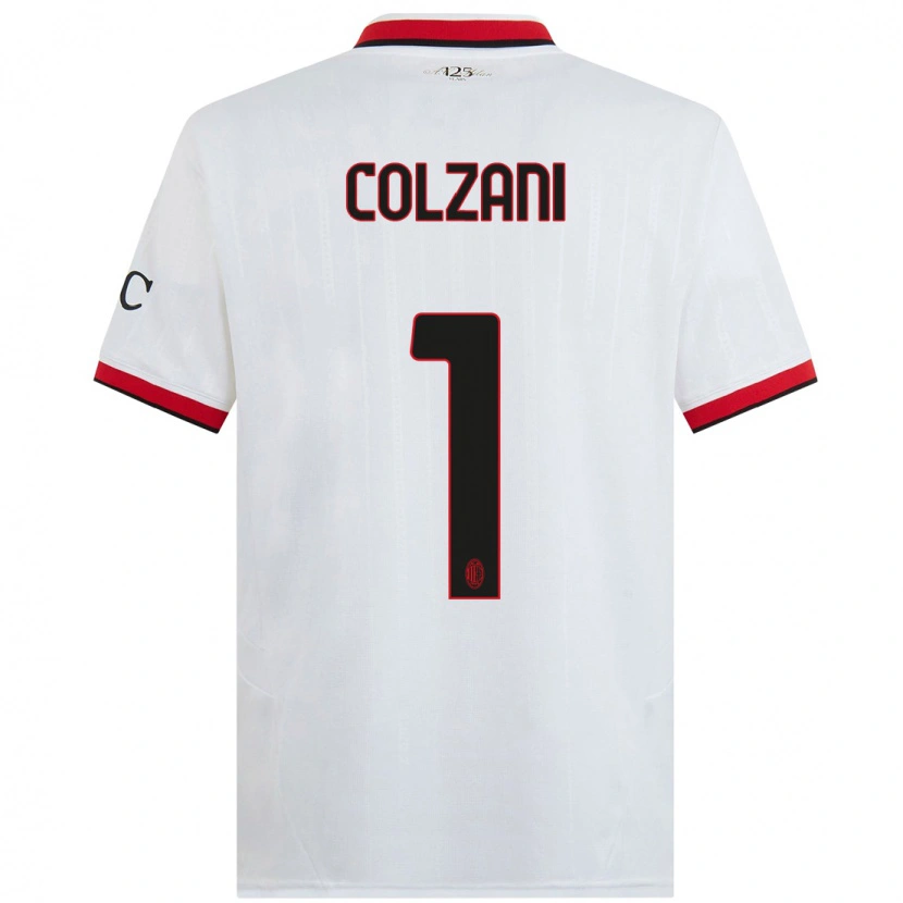 Danxen Dětské Edoardo Colzani #1 Bílá Černá Červená Daleko Hráčské Dresy 2024/25 Dres