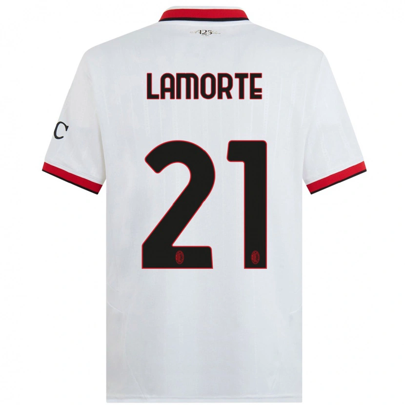 Danxen Dětské Alessandro Lamorte #21 Bílá Černá Červená Daleko Hráčské Dresy 2024/25 Dres
