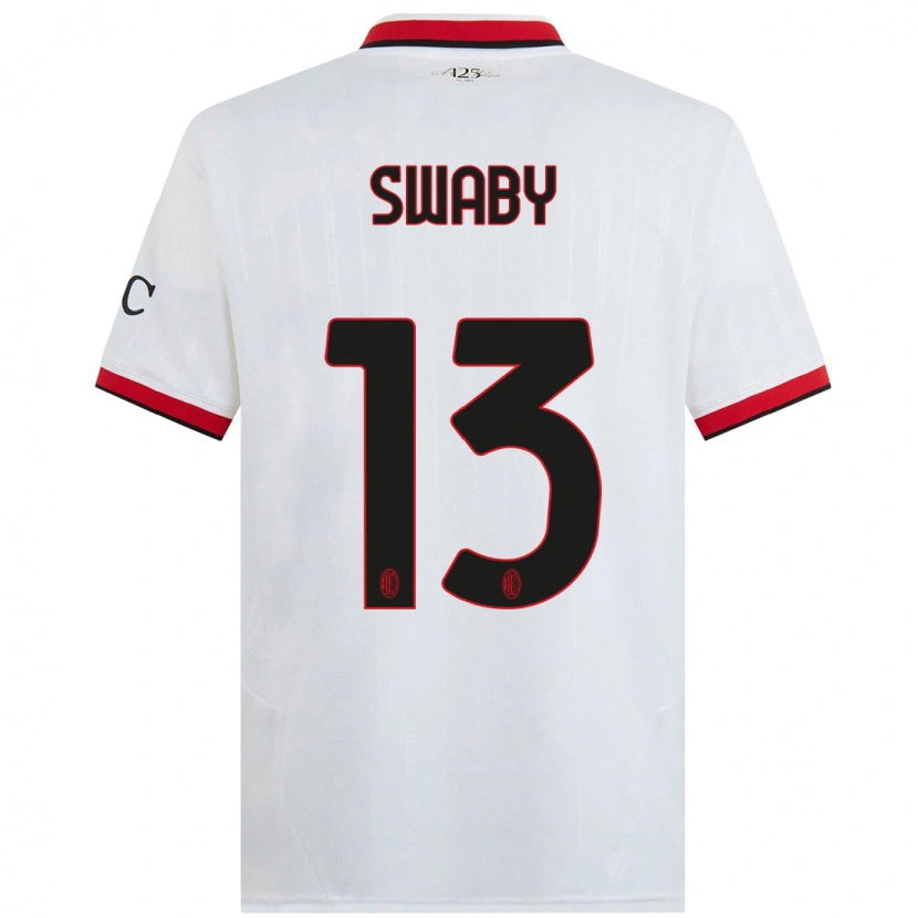 Danxen Dětské Allyson Swaby #13 Bílá Černá Červená Daleko Hráčské Dresy 2024/25 Dres