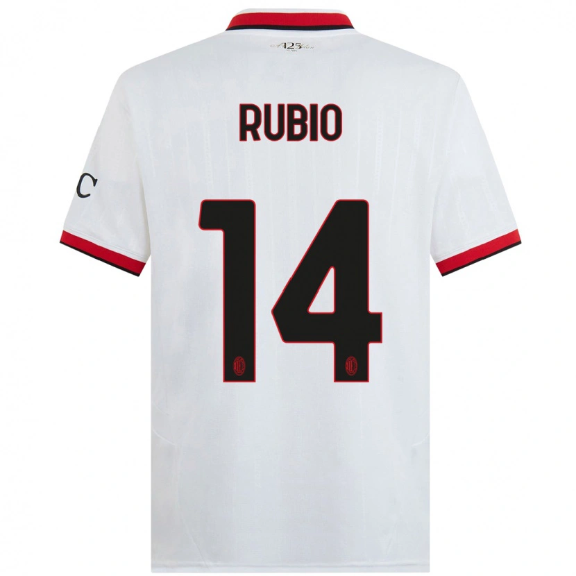 Danxen Dětské Silvia Rubio #14 Bílá Černá Červená Daleko Hráčské Dresy 2024/25 Dres