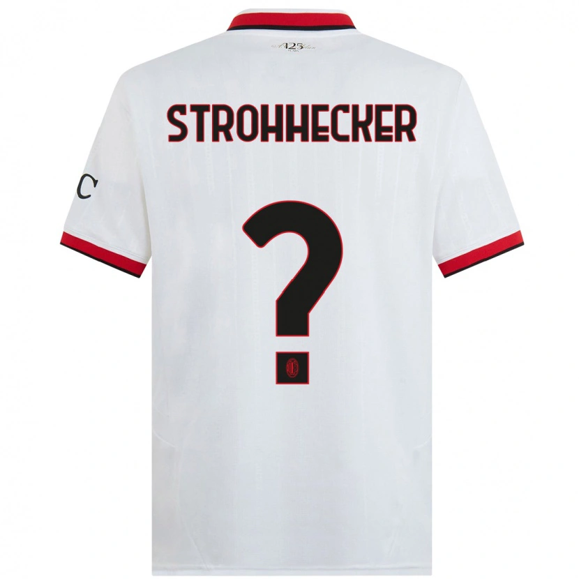 Danxen Dětské Riccardo Strohhecker #0 Bílá Černá Červená Daleko Hráčské Dresy 2024/25 Dres