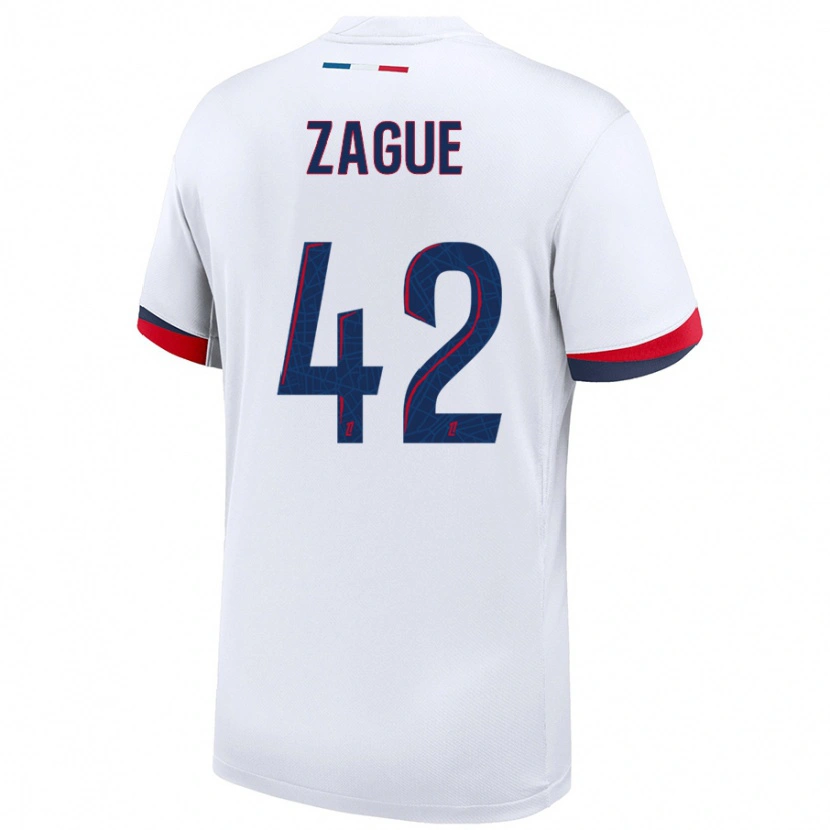 Danxen Dětské Yoram Zague #42 Bílá Modrá Červená Daleko Hráčské Dresy 2024/25 Dres