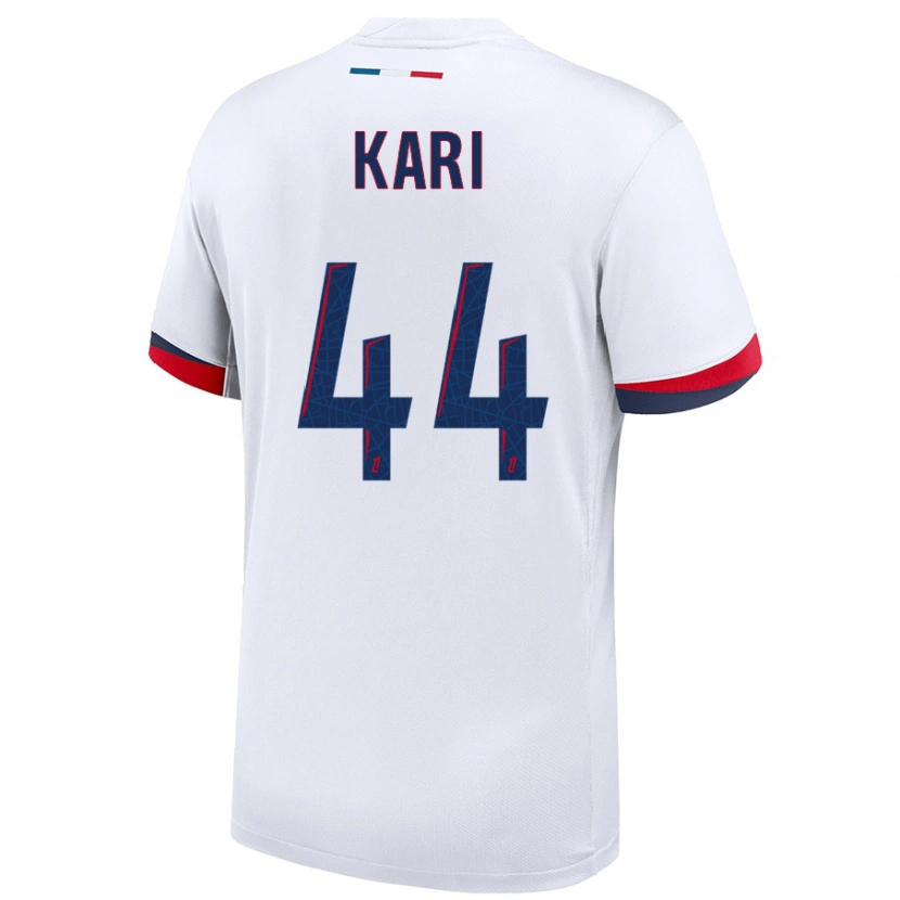 Danxen Dětské Ayman Kari #44 Bílá Modrá Červená Daleko Hráčské Dresy 2024/25 Dres