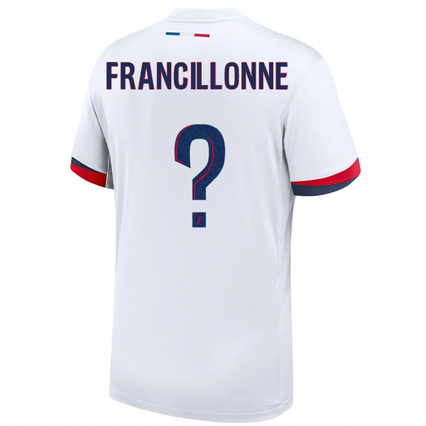 Danxen Dětské Bryan Francillonne #0 Bílá Modrá Červená Daleko Hráčské Dresy 2024/25 Dres