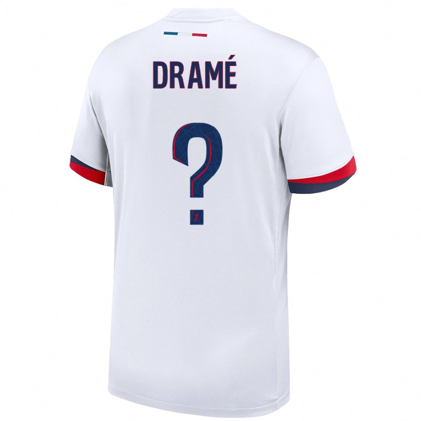 Danxen Dětské Abdou Dramé #0 Bílá Modrá Červená Daleko Hráčské Dresy 2024/25 Dres