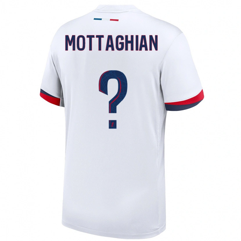 Danxen Dětské Keyvan Mottaghian #0 Bílá Modrá Červená Daleko Hráčské Dresy 2024/25 Dres