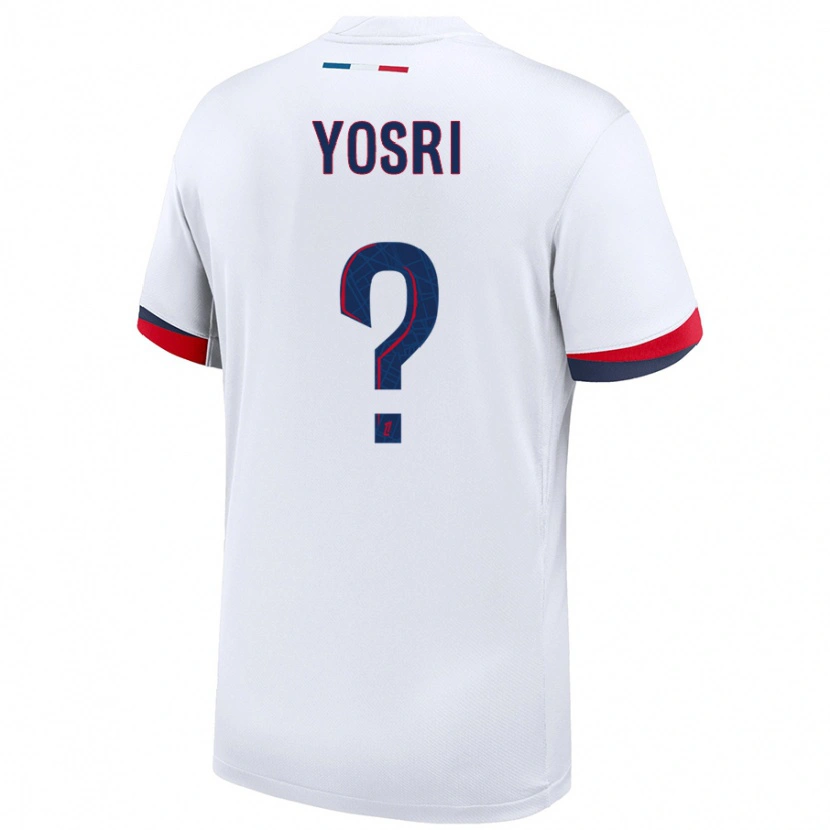 Danxen Dětské Bouzid Yosri #0 Bílá Modrá Červená Daleko Hráčské Dresy 2024/25 Dres