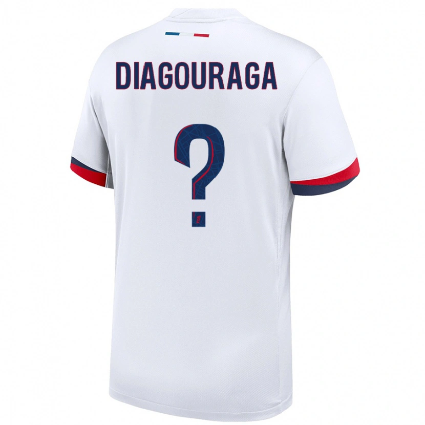 Danxen Dětské Toumani Diagouraga #0 Bílá Modrá Červená Daleko Hráčské Dresy 2024/25 Dres