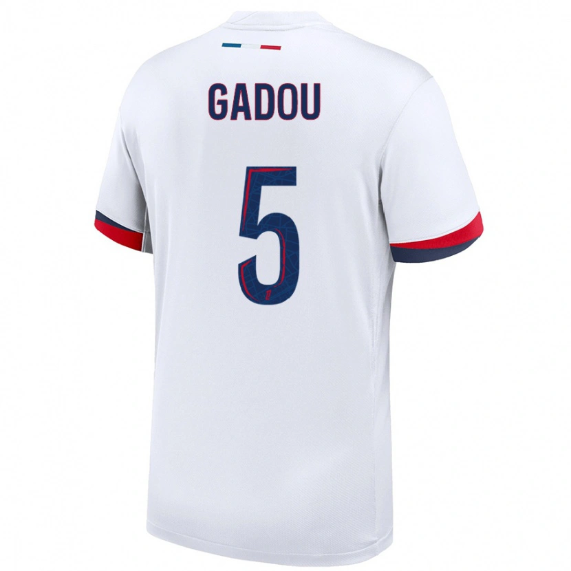 Danxen Dětské Joane Gadou #5 Bílá Modrá Červená Daleko Hráčské Dresy 2024/25 Dres
