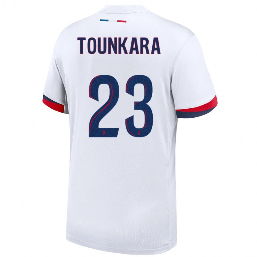 Danxen Dětské Aïssatou Tounkara #23 Bílá Modrá Červená Daleko Hráčské Dresy 2024/25 Dres