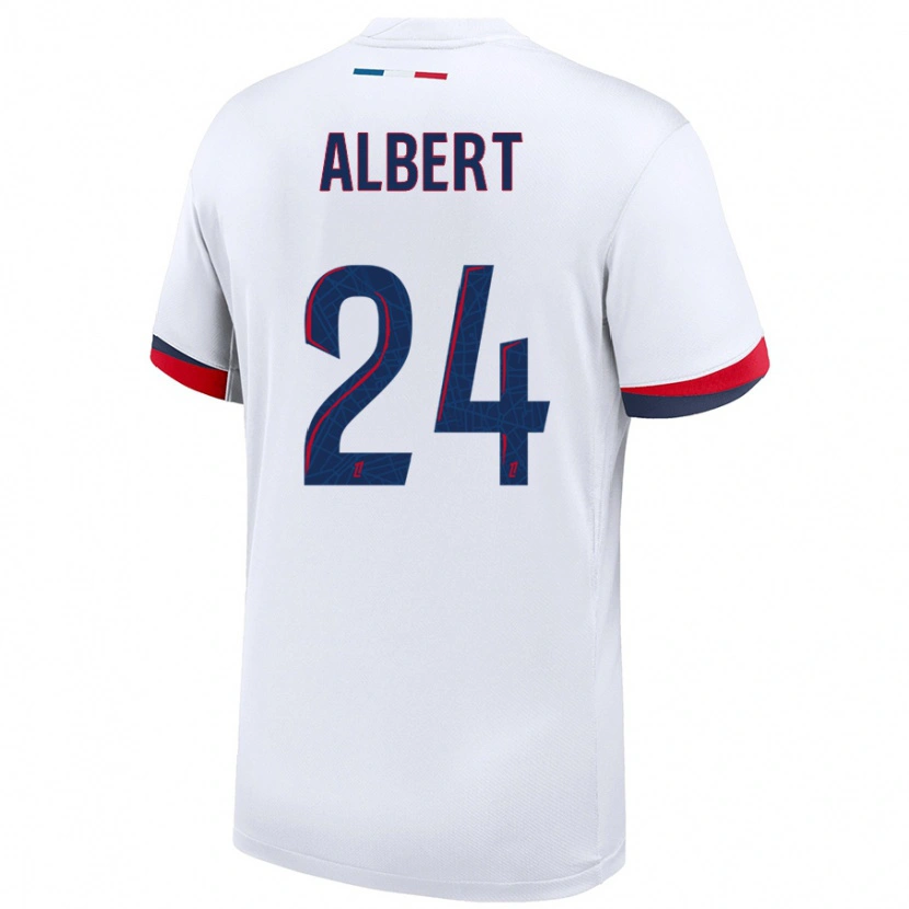 Danxen Dětské Korbin Albert #24 Bílá Modrá Červená Daleko Hráčské Dresy 2024/25 Dres